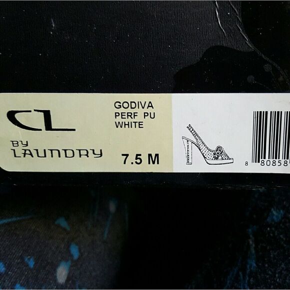 White Perforated Platform Sandals - Picture 5 of 5